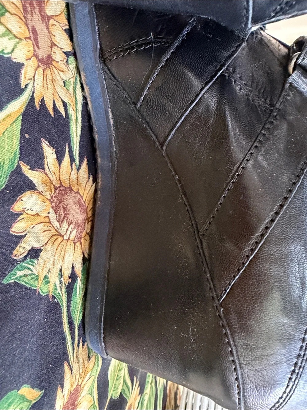 Easy Spirit Black Strappy Hook-and-Loop Ankle Booties